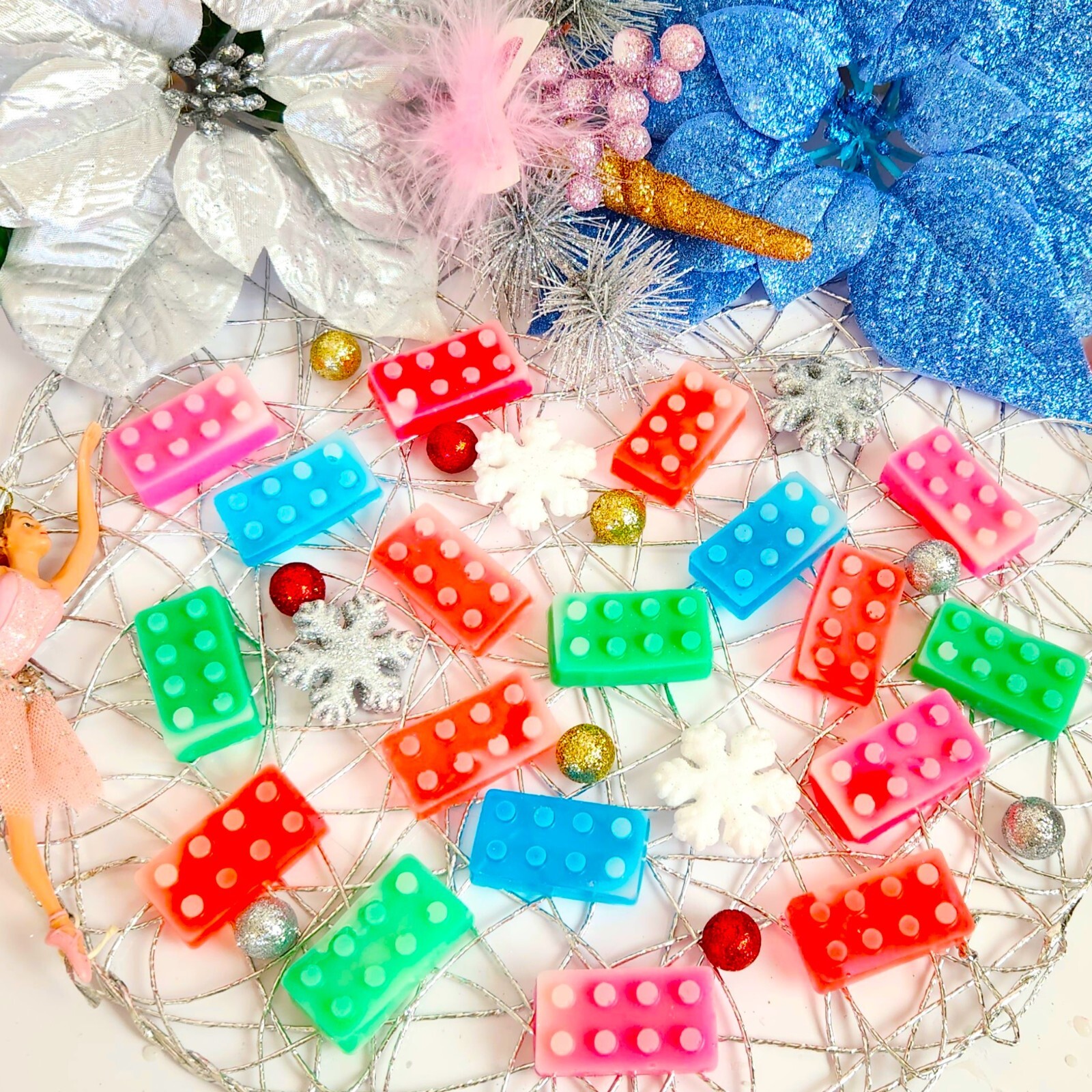 SOAP Bar Building Blocks Brick LEGO set of 3 Multiple Colors Kids Handmade Gift