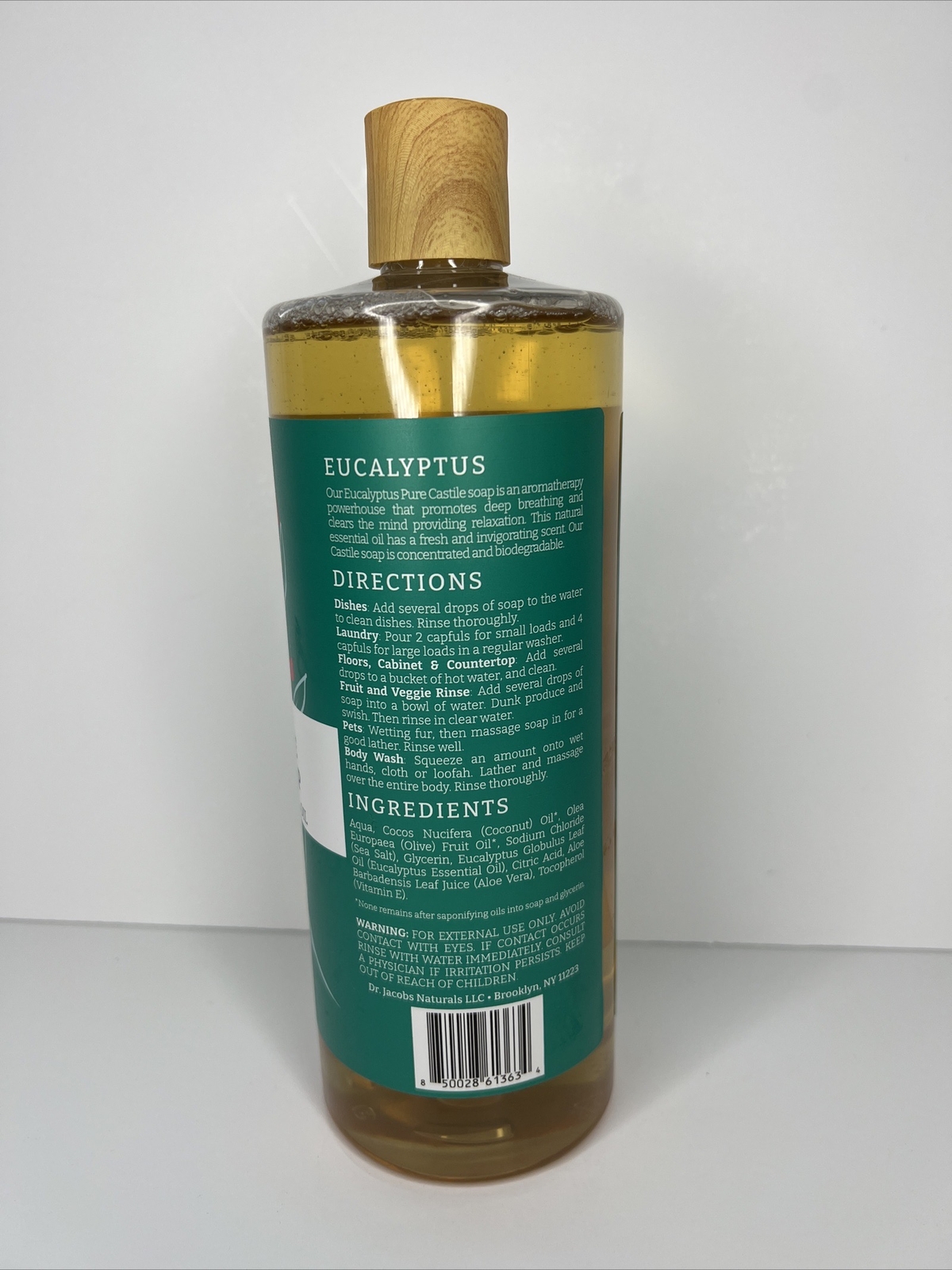 Plant-Based Pure Castile All-In-1 Soap, Eucalyptus Essential Oil, 32 oz (946 ml)