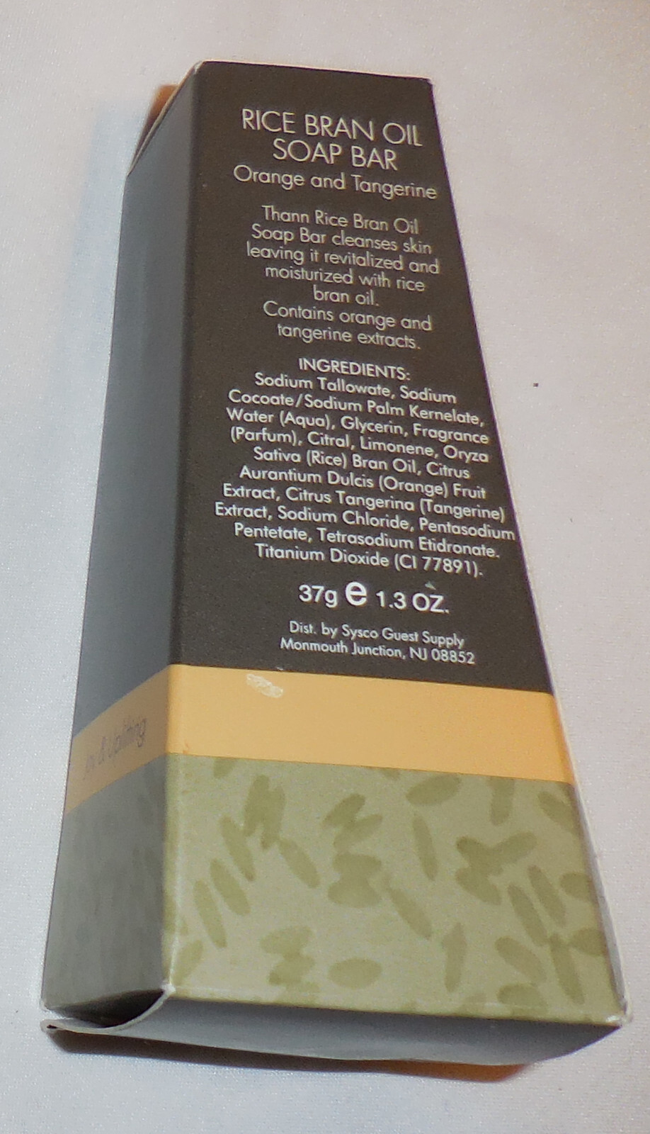 1 Thann Rice Bran Oil Soap Bar Orange and Tangerine with box 1.3 oz