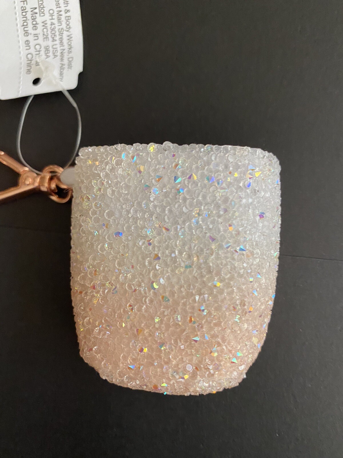 Bath & Body Works PEACH OMBRE CRYSTAL GEM Pocket *Bac Holder Sleeve Bag Clip NWT