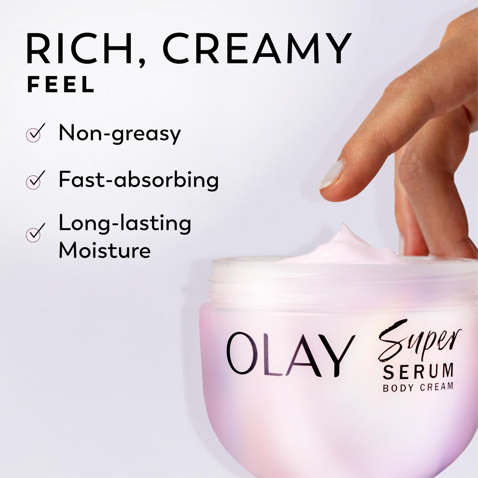 Olay Super Serum Body Cream for Dry Skin, 24hr Long 10 Fl Oz (Pack of 1)