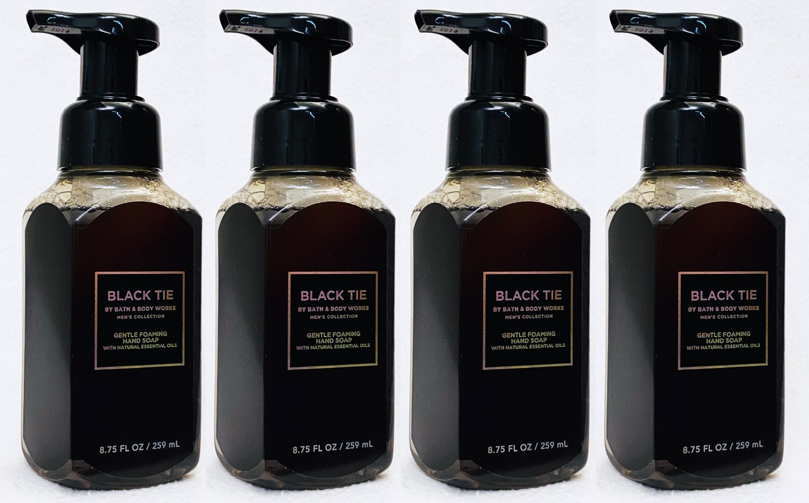 4 Bath & Body Works BLACK TIE FOR MEN Gentle Foaming Hand Soap 8.75 oz