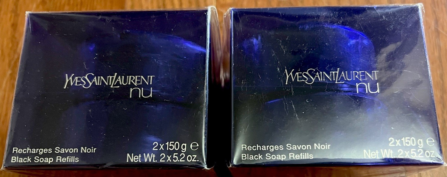 NIB Set of 2 YSL Nu Black Soap Refills 2×5.2 Oz (4total) Still Sealed!!!