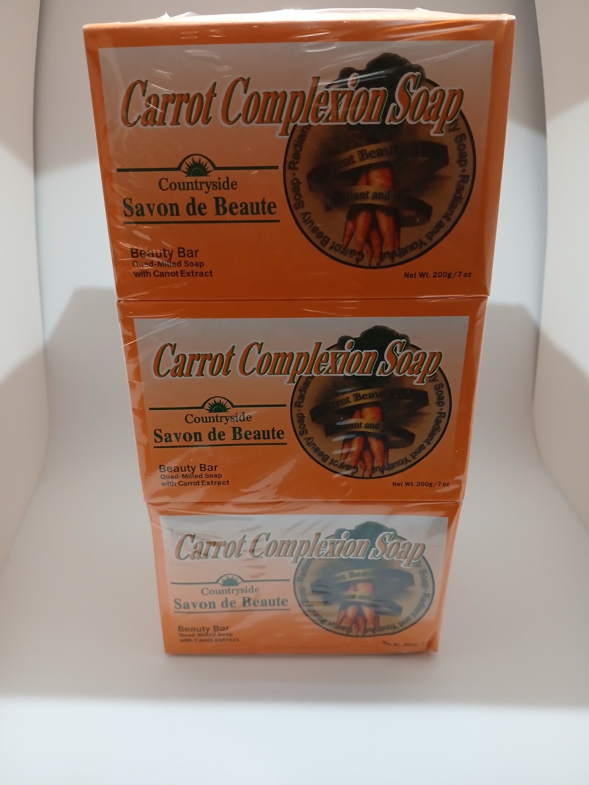 Countryside Carrot Oil Carrot Extract Quad-Milled Beauty Bar 125g Orange
