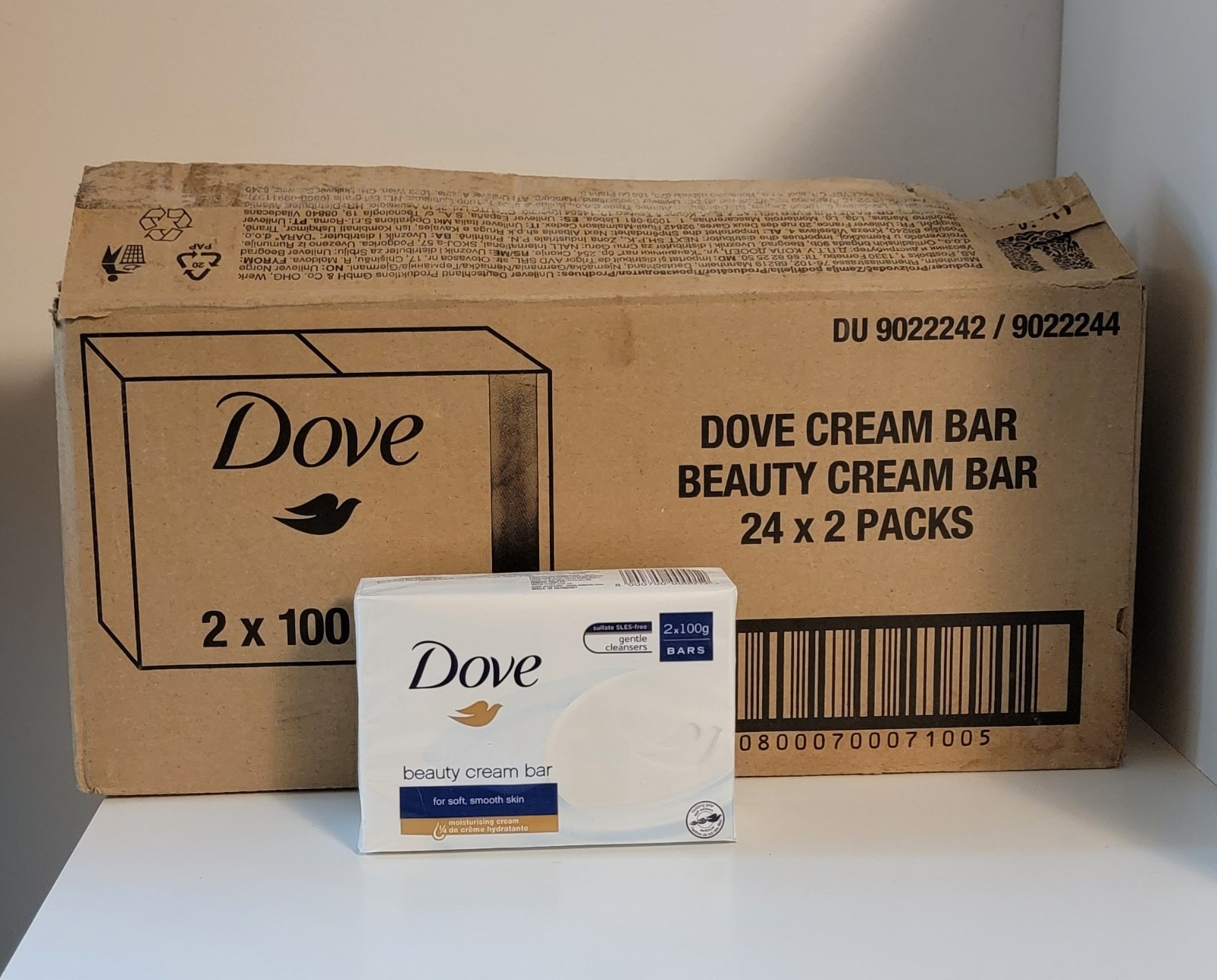 DOVE 2 Pack (32 Soap Bars) ORIGINAL Beauty Cream Bars For Soft Smooth Skin
