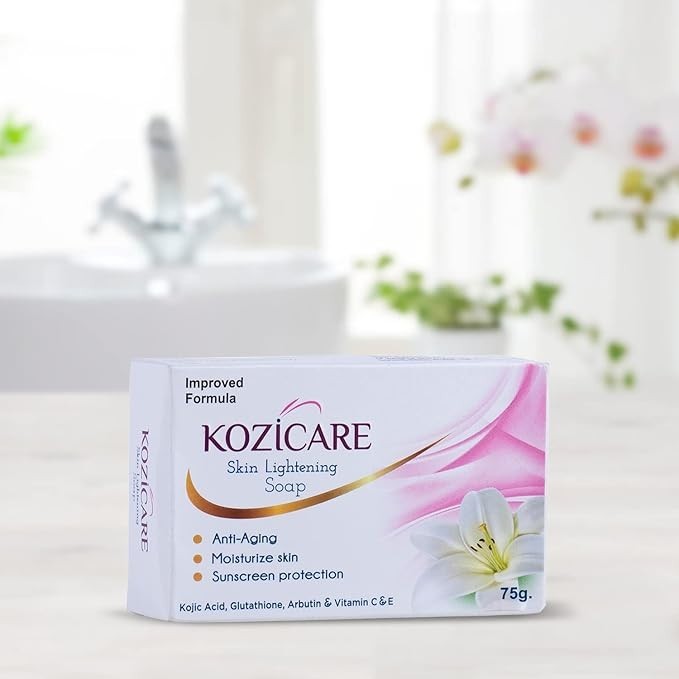 3 X Kozicare Kojic Acid Skin Lightening Soap 75g each Glowing Skin & Dark Spots