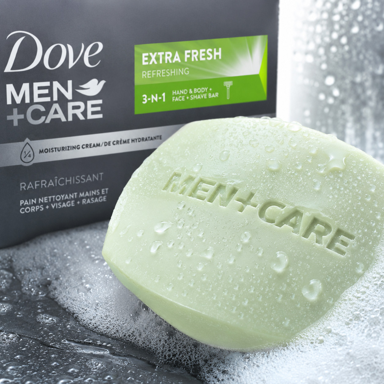 Dove Men+Care Extra Fresh 3-in-1 Body Face Shave Bar Soap 14 Pack 3.75 oz