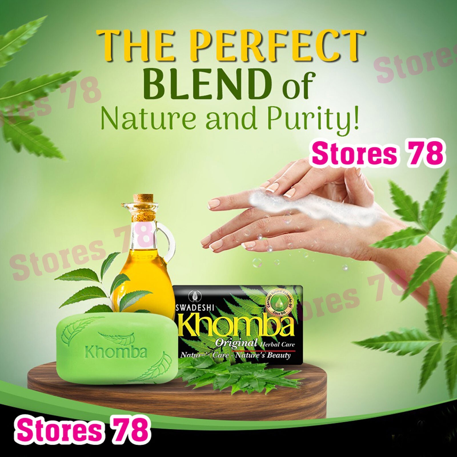 Neem Soap Ayurvedic Skin Body care Herbal Beauty Soap Bathing bar Kohomba soap