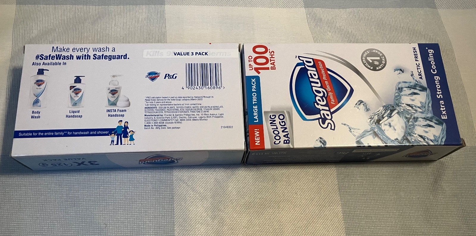 Safeguard Bar Soap Pure White 3 Pack and Extra Strong Cooling 3 Pack