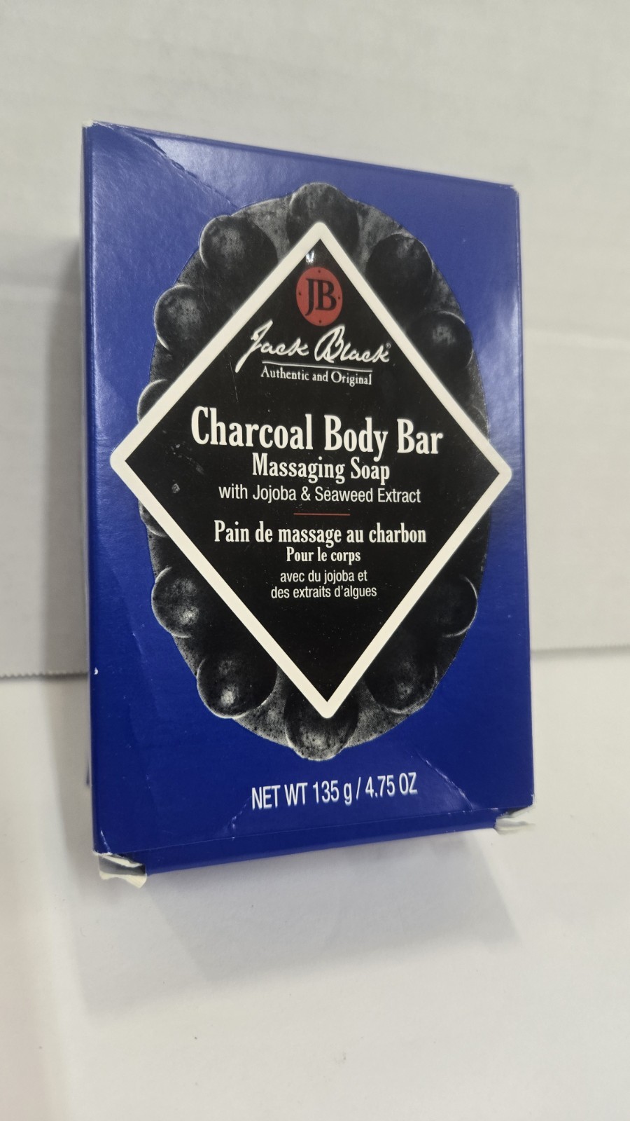 Jack Black Charcoal Body Bar Massaging Soap 4.75 oz / 135g – Brand New Sealed