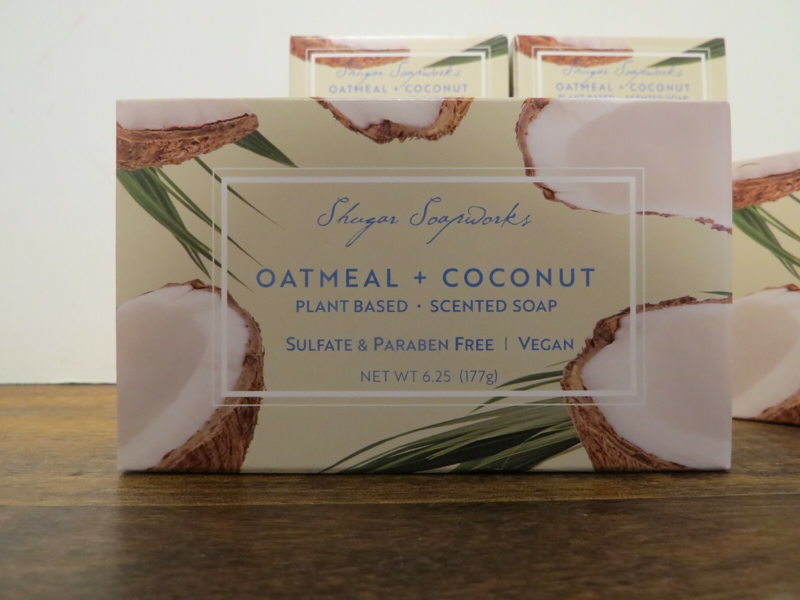 Shugar Soapworks Oatmeal & Coconut 6.25oz bars X 4