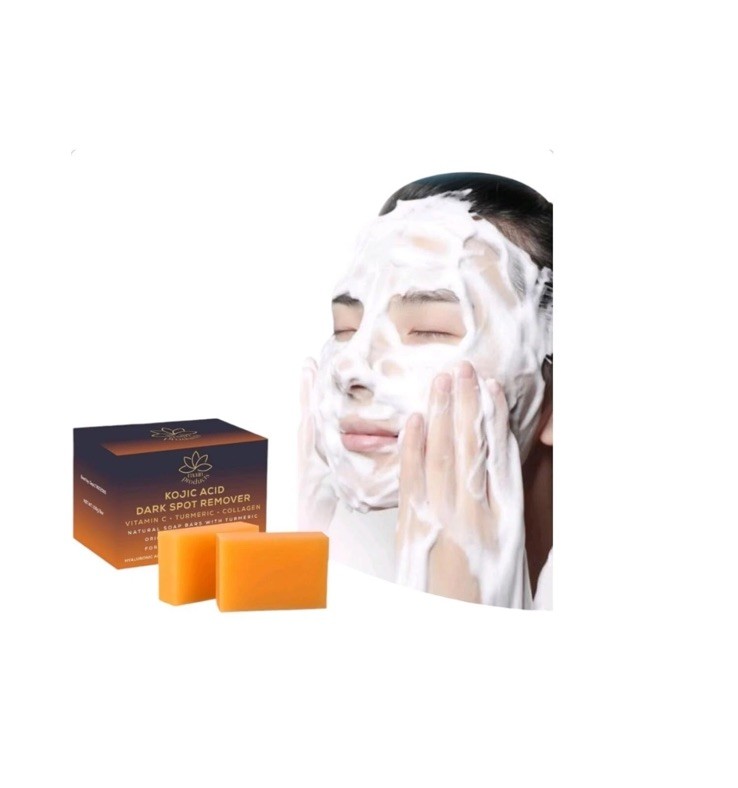 Kojic Acid Dark Spot Remover Soap Bars with Vitamin C Retinol, Collagen Turmeric