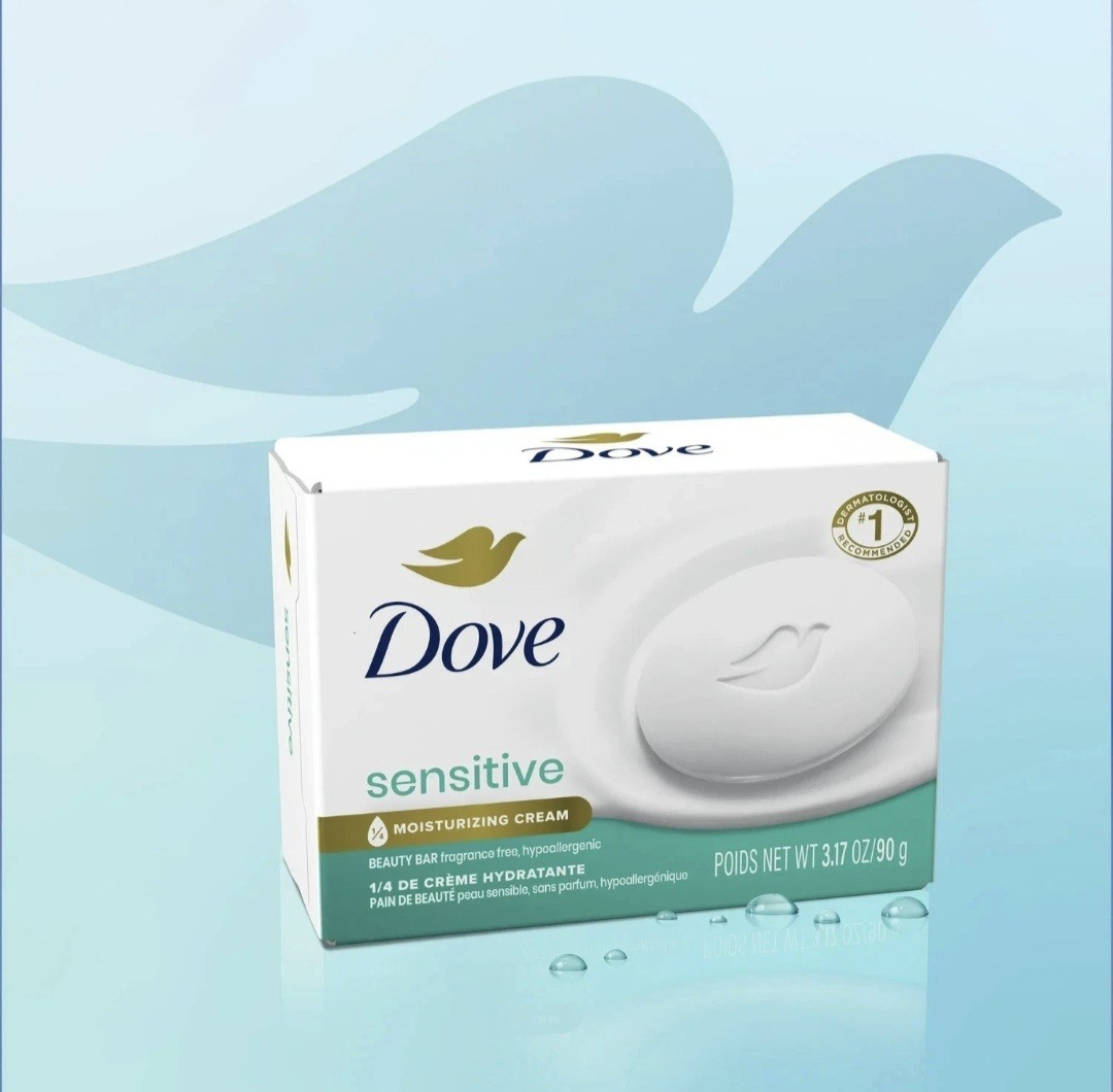 § DOVE (3.17 Oz.) Bar 🩵🫧 •SENSITIVE• 🩵🫧 Moisturizing Cream Beauty Bar 🫧.