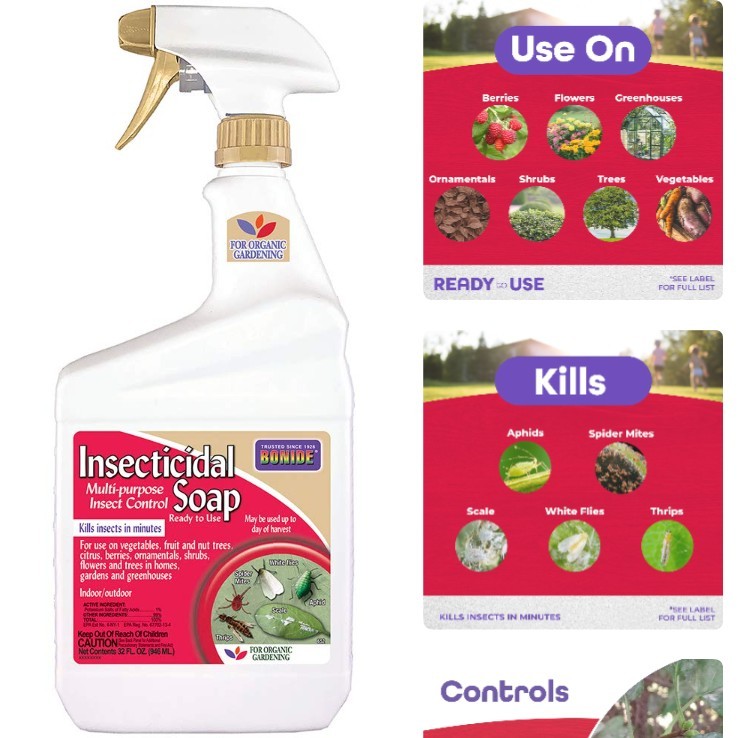 Captain Jack’s 32 oz Ready-to-Use Insecticidal Soap for Pest Control Efficiency