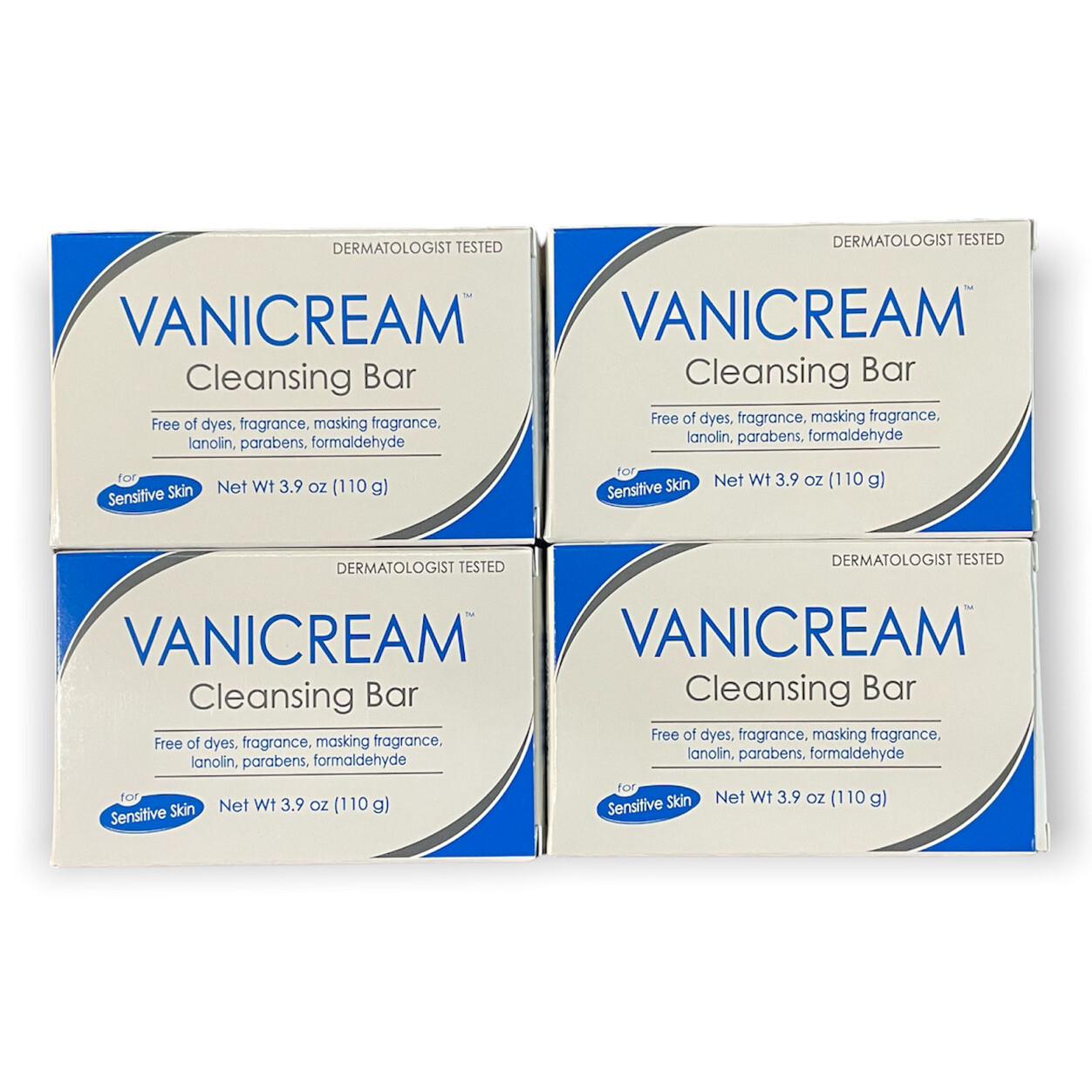 Vanicream Cleansing Bar Sensitive Skin Paraben Gluten Dye Free Lot Of 4 New