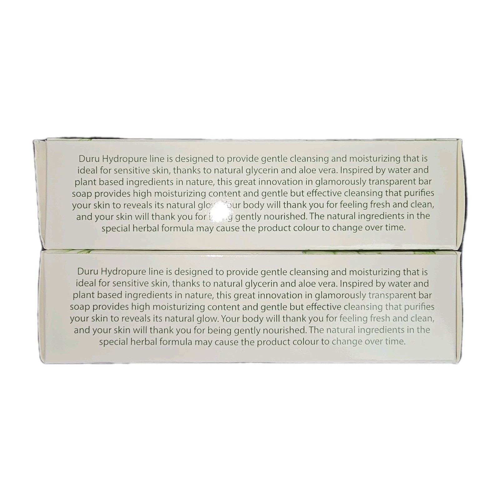 Duru Hydro Pure Aloe Vera Soap 2 Pack Gentle Transparent Bar Sensitive Skin
