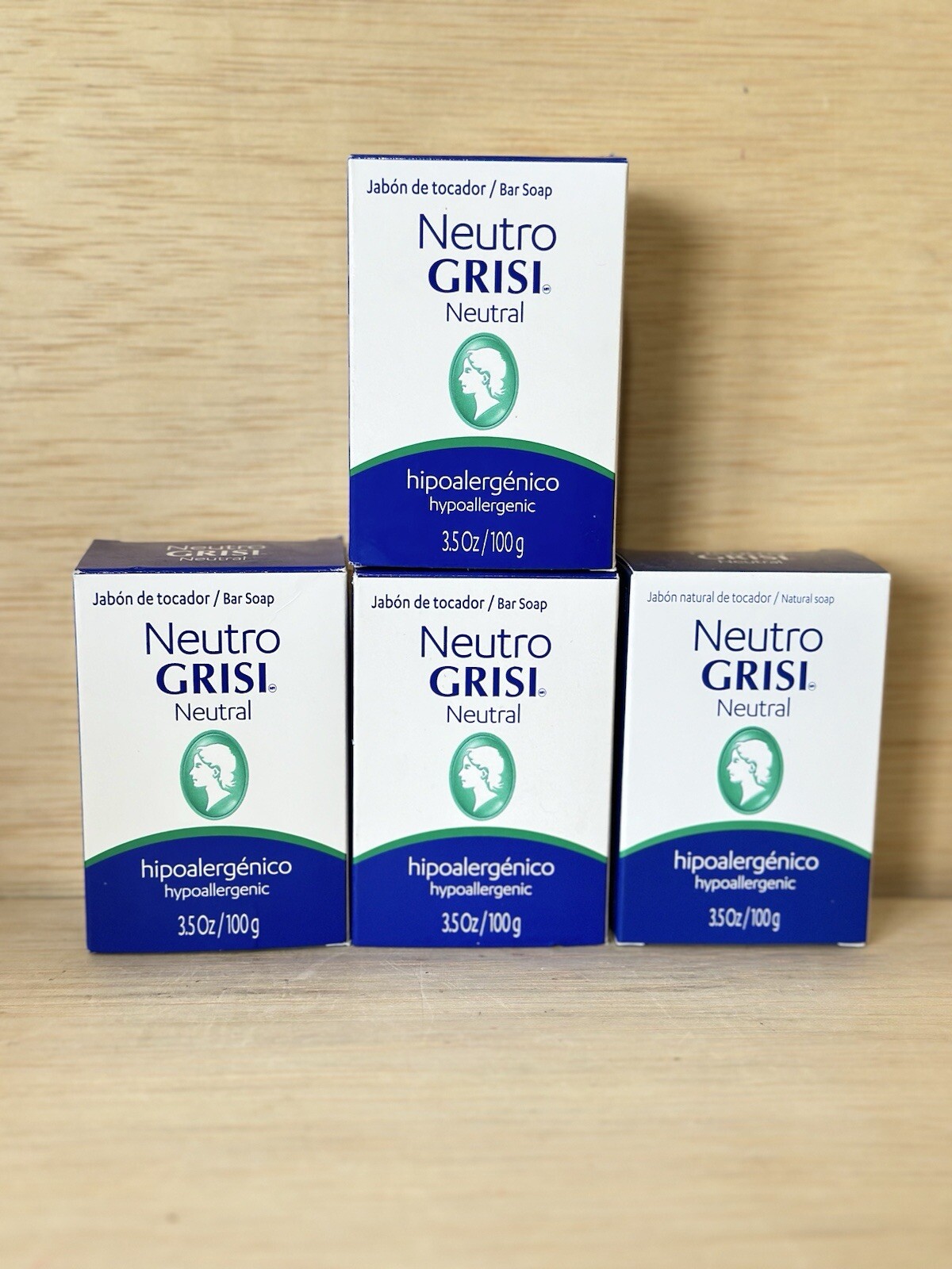 4-Grisi Neutro Bar Soap. Neutral pH Skin Cleanser. Hypoallergenic Formula. 3.5oz