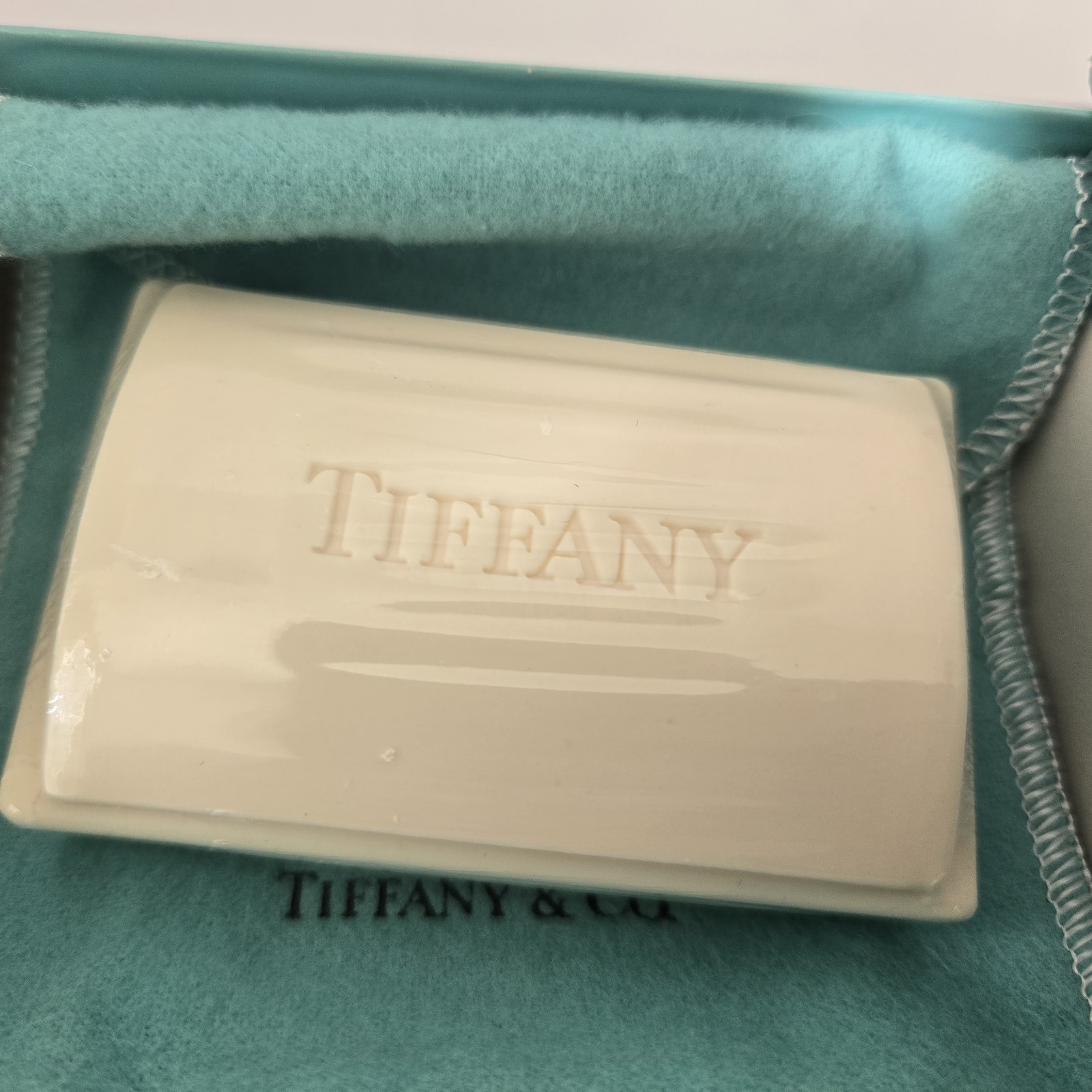 Vintage Tiffany & Co., Guest Soap (perfumed bar soap). NOS w/Box and Pouch