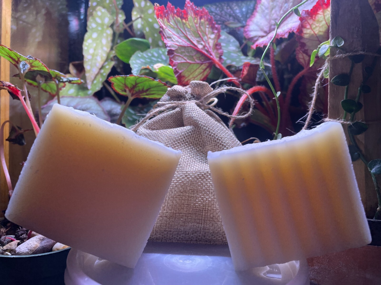 Handmade Dye Free Lavender Soap, made with Coconut Oil and Shea Butter. 
