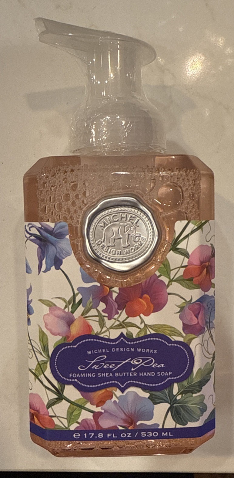 SHEA BUTTER FOAMING HAND SOAP Sweet Pea Michel Design Works 17.8 Oz