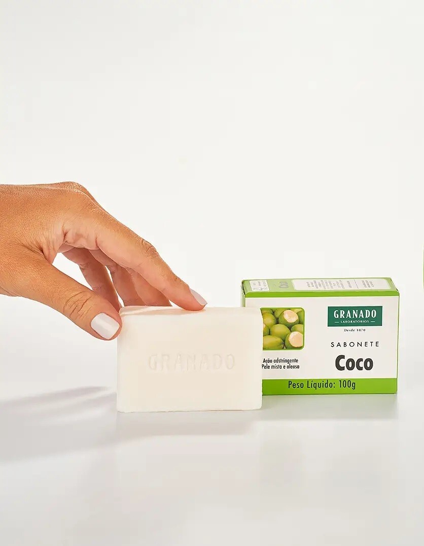 Lot of 10 Coconut Bar Soap Oily Skin Care Body Scalp 100g Granado