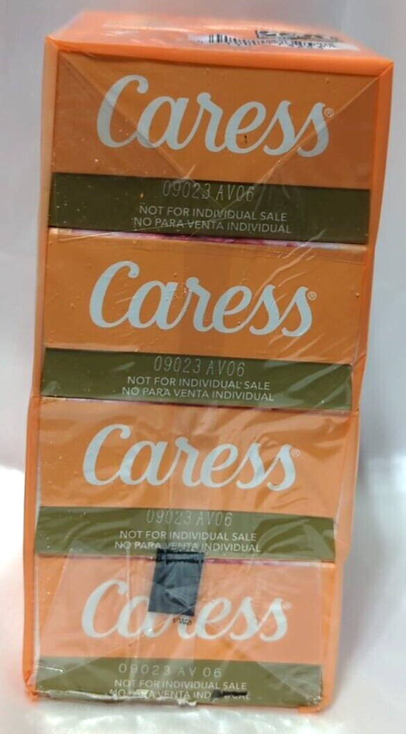 Caress Bar Soap Original Formula Floral Oil Essence Discontinued 4 Bars