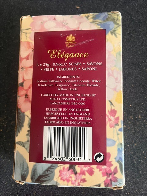 Vintage Edenfield England Elegance Rose Soaps 6 Pack 5.4oz New Vintage FREE S/H