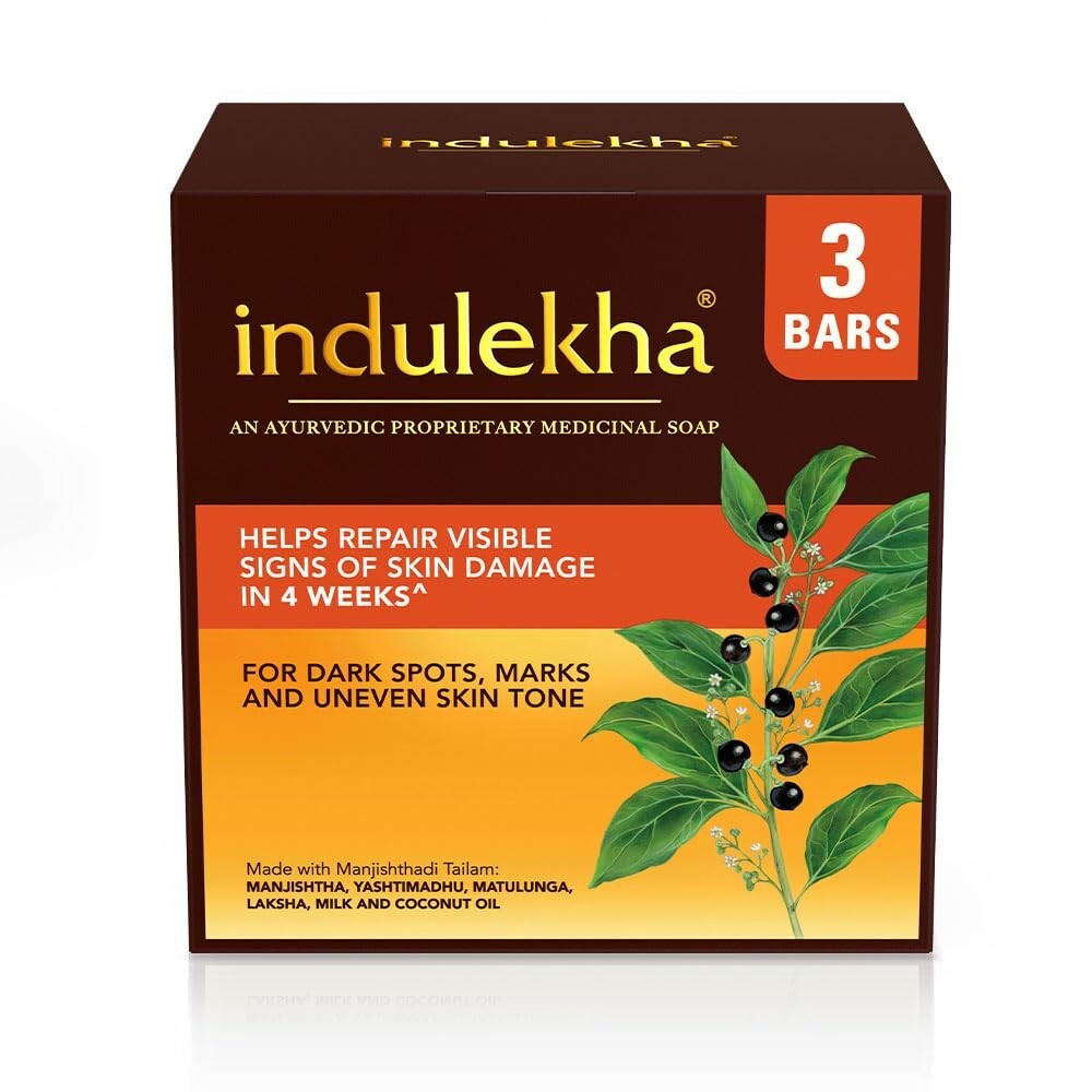 Indulekha Ayurvedic Soap Pack of 3; 100 gm each bar, 300gm packs