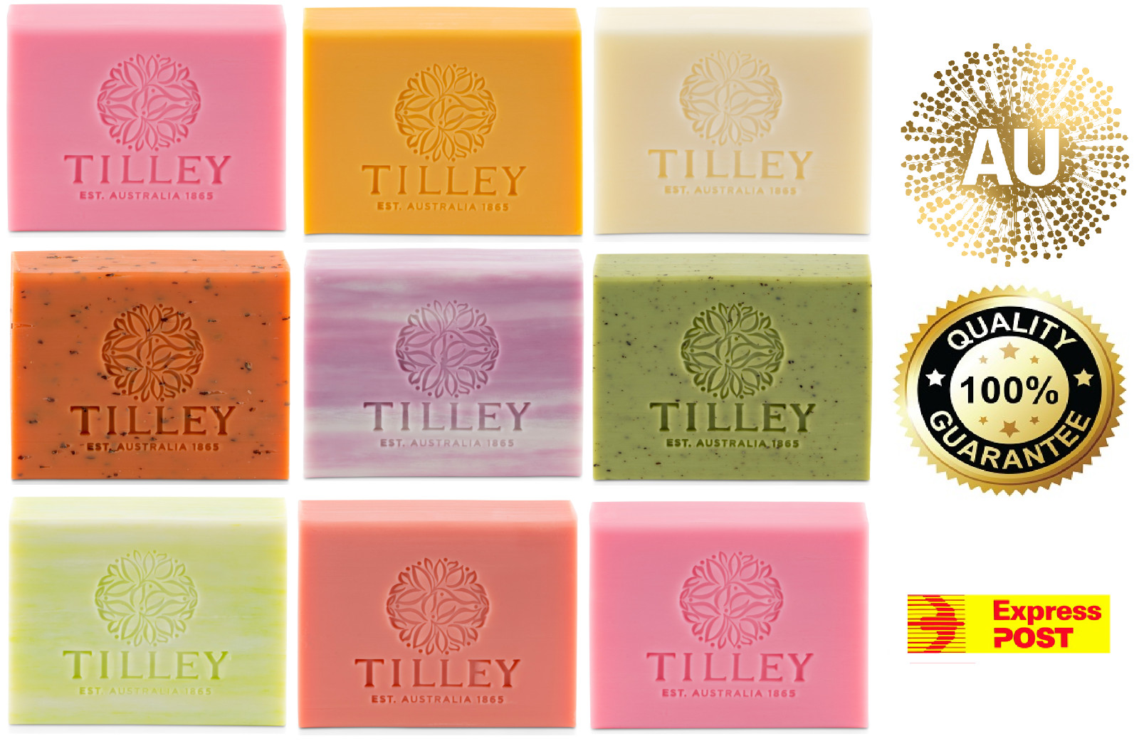 TILLEY VEGETABLE SOAP 100GM BARS – ROUGH CUT – NO MINIMUM BUY – EXP POST*
