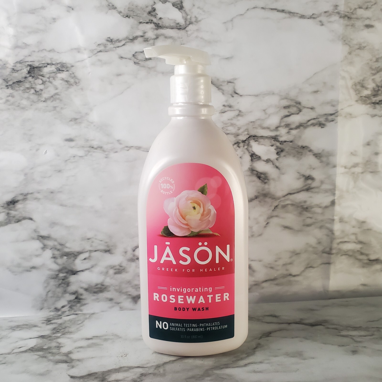 Jason Invigorating Rose Water Body Wash Vitamin E 30 fl oz Vegan