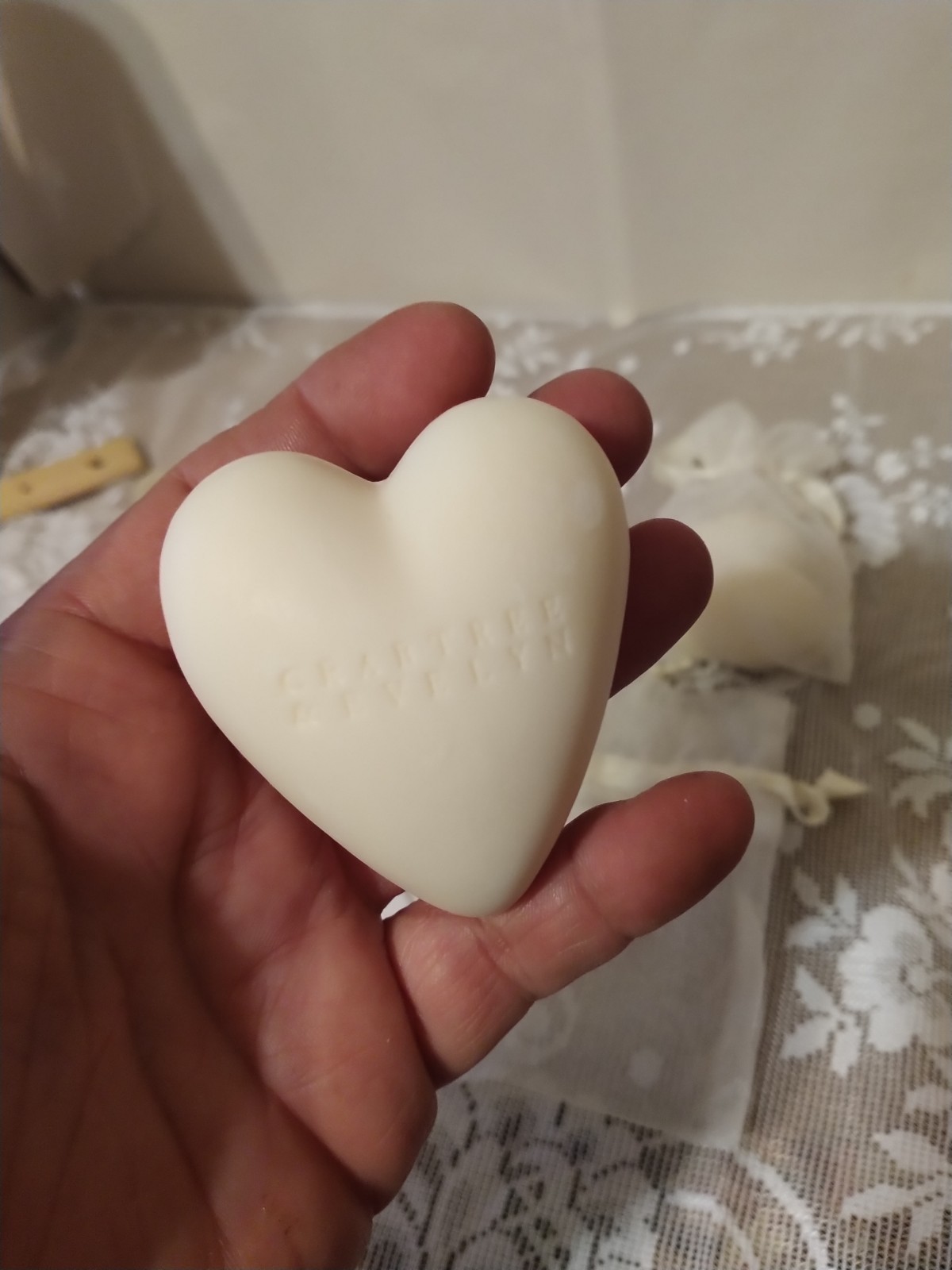 RARE Crabtree & Evelyn Passion Flower Heart Shaped Soap Guest Travel Size 2oz