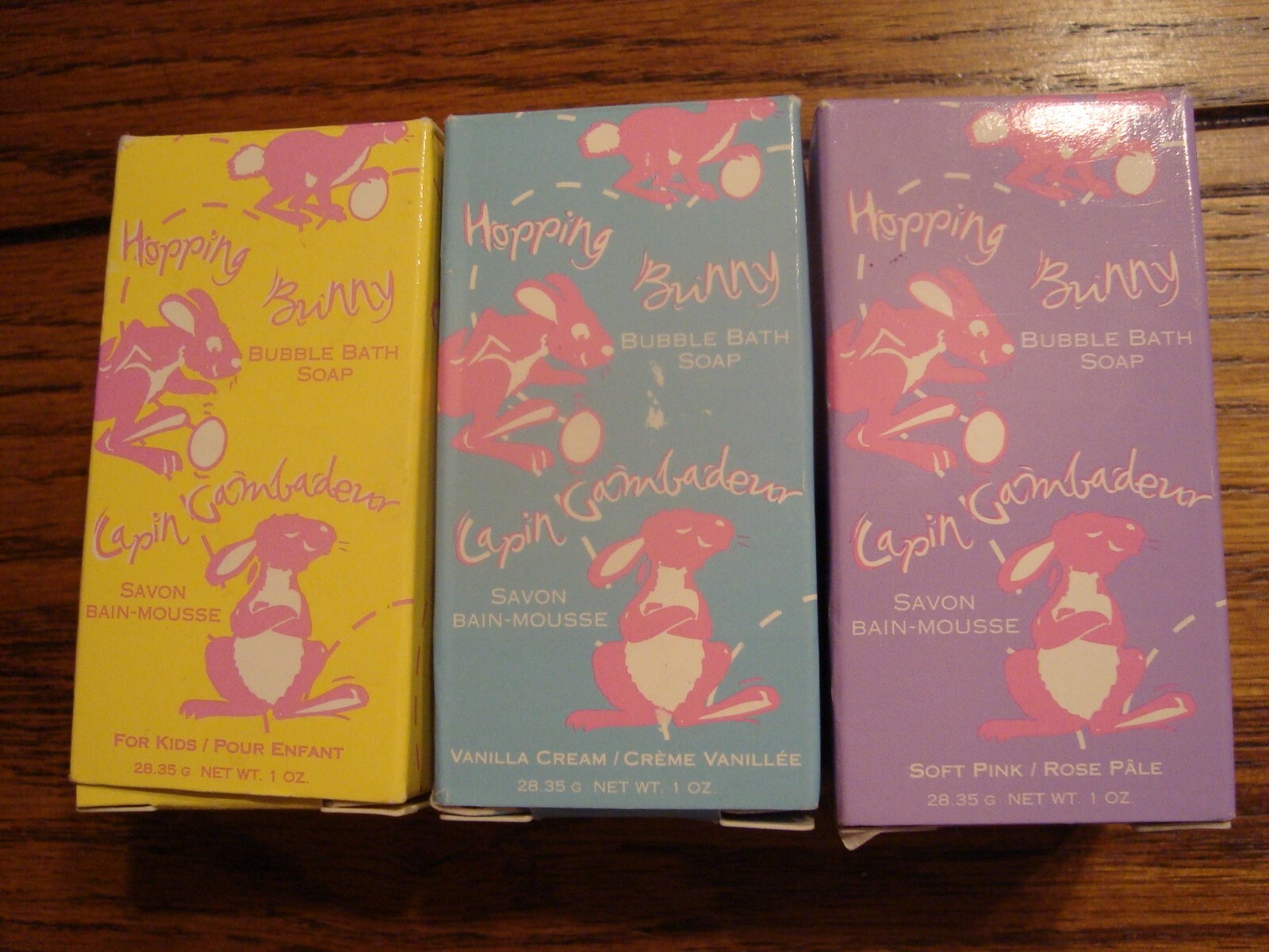 3 AVON HOPPING BUNNY BUBBLE BATH SOAP & BOXES – 2004