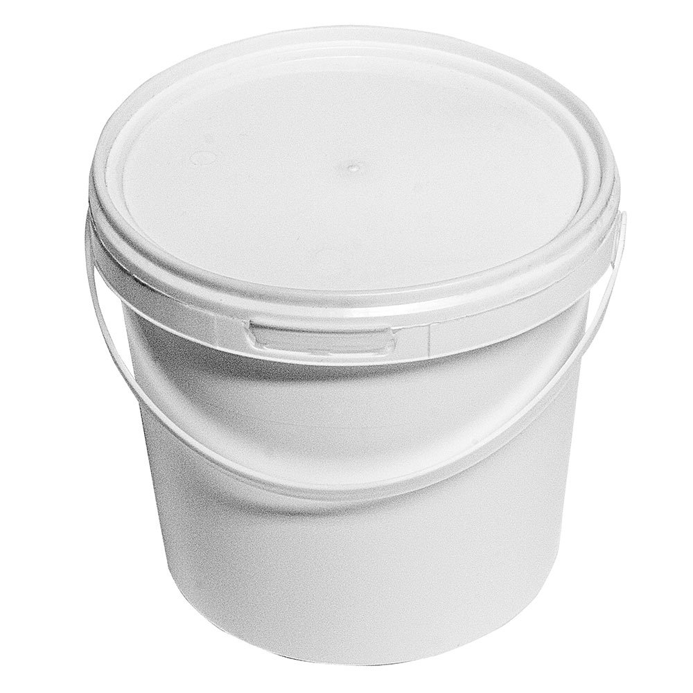 1,5 Litre White Plastic Pail Complete With white Lid x 10