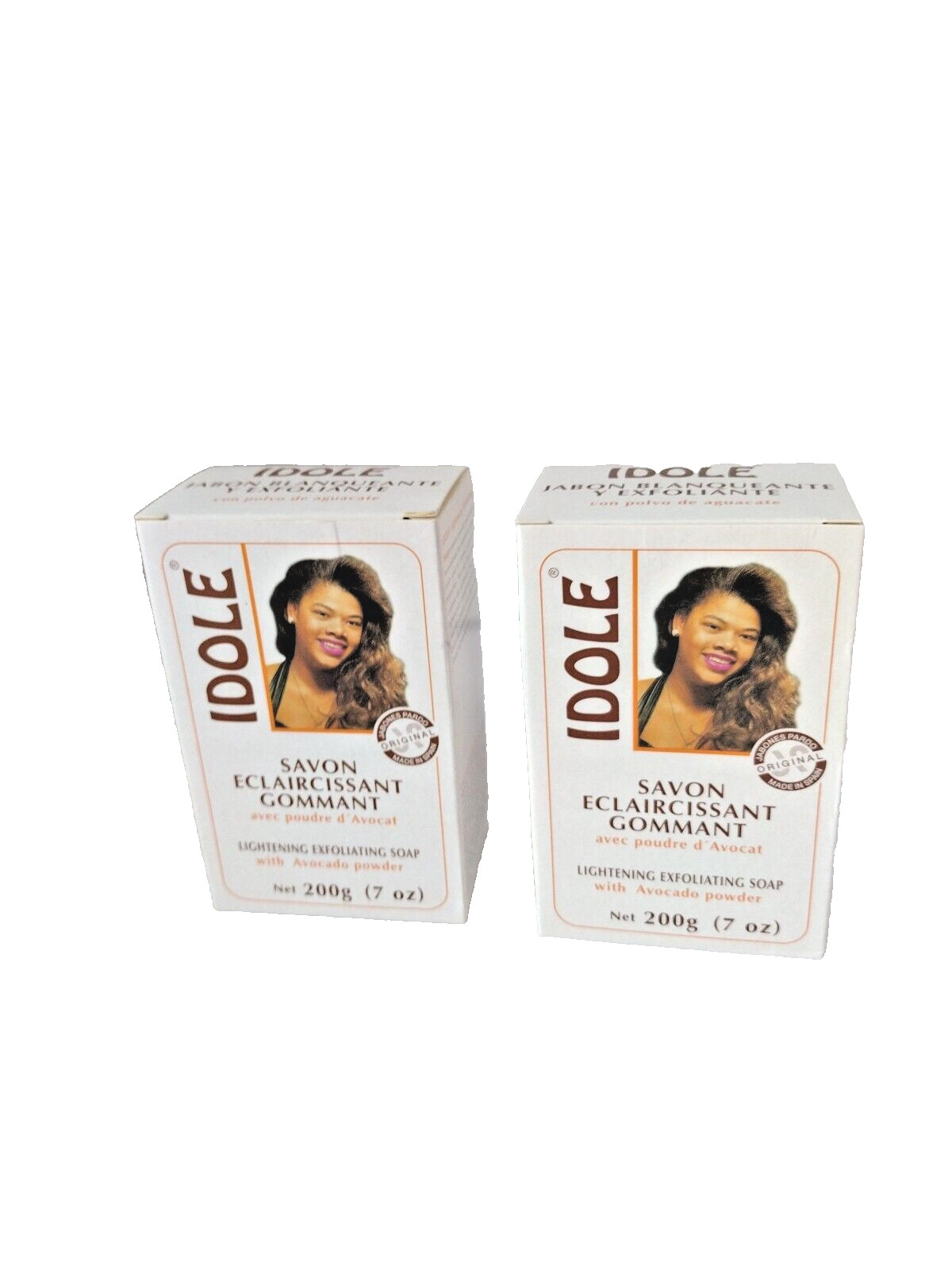 Pack Of 2 IDOLE Lightening Exfoliating Soap with Avocado Powder, 200g Each