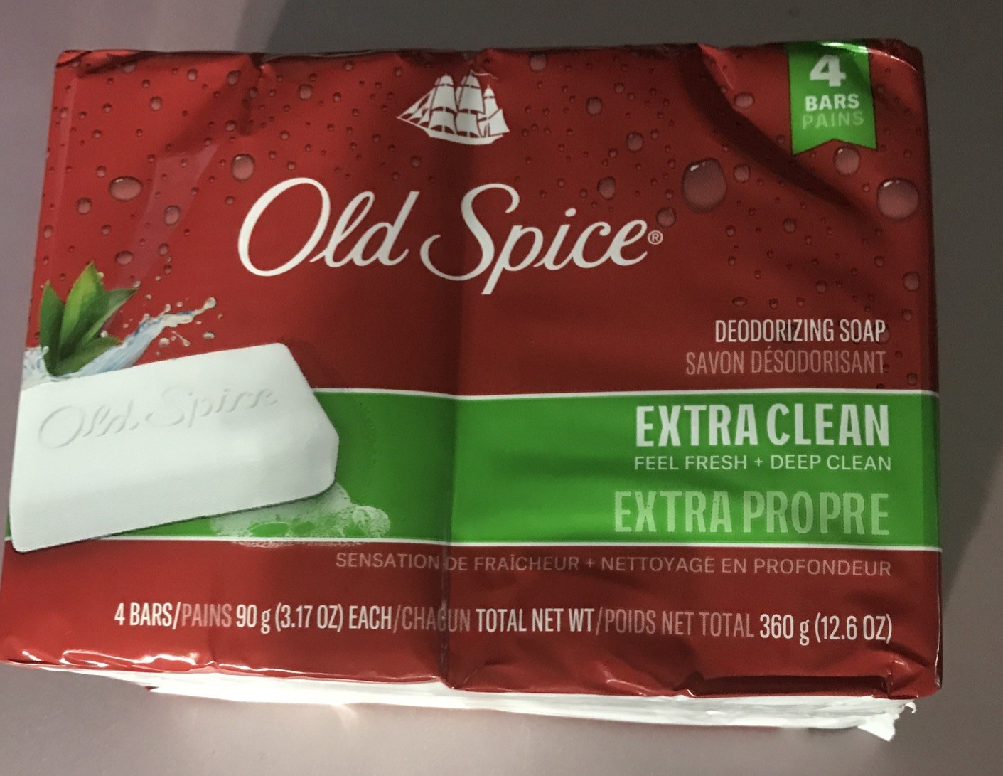 Old Spice Deodorizing Bar Soap 4-Pack 3.17oz Fresh Clean