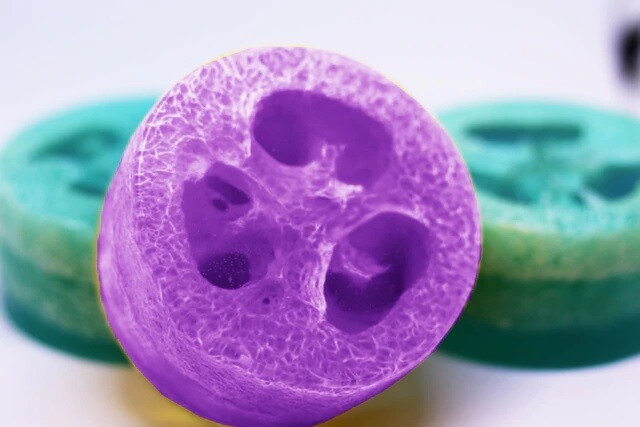 Lavender Loofah Soap 150g 5.5oz Big Lavender Luffa Soap Lavender Scrub Soap