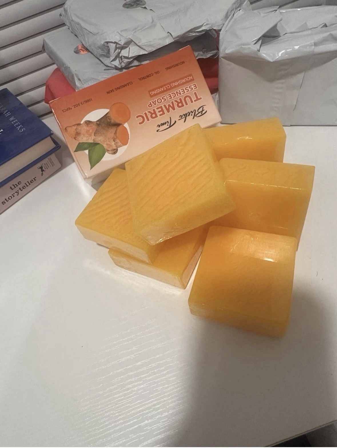 Blithe Time Turmeric Essence Soap Bar Turmeric Scent Nourishing 3.5 oz 6Pcs