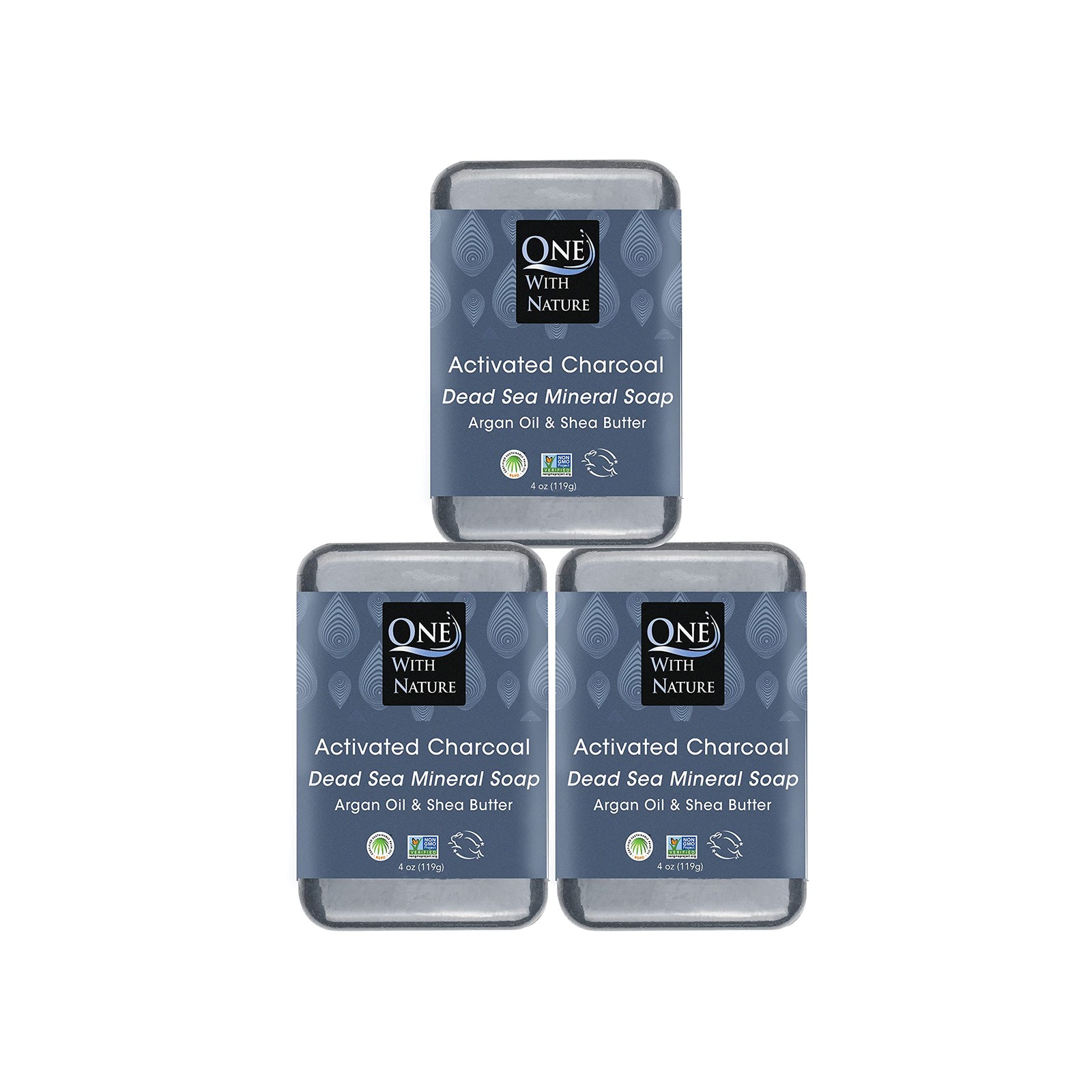 Activated Charcoal Soap 4oz 3Pack – Detoxifying and Exfoliating Charcoal Soap…