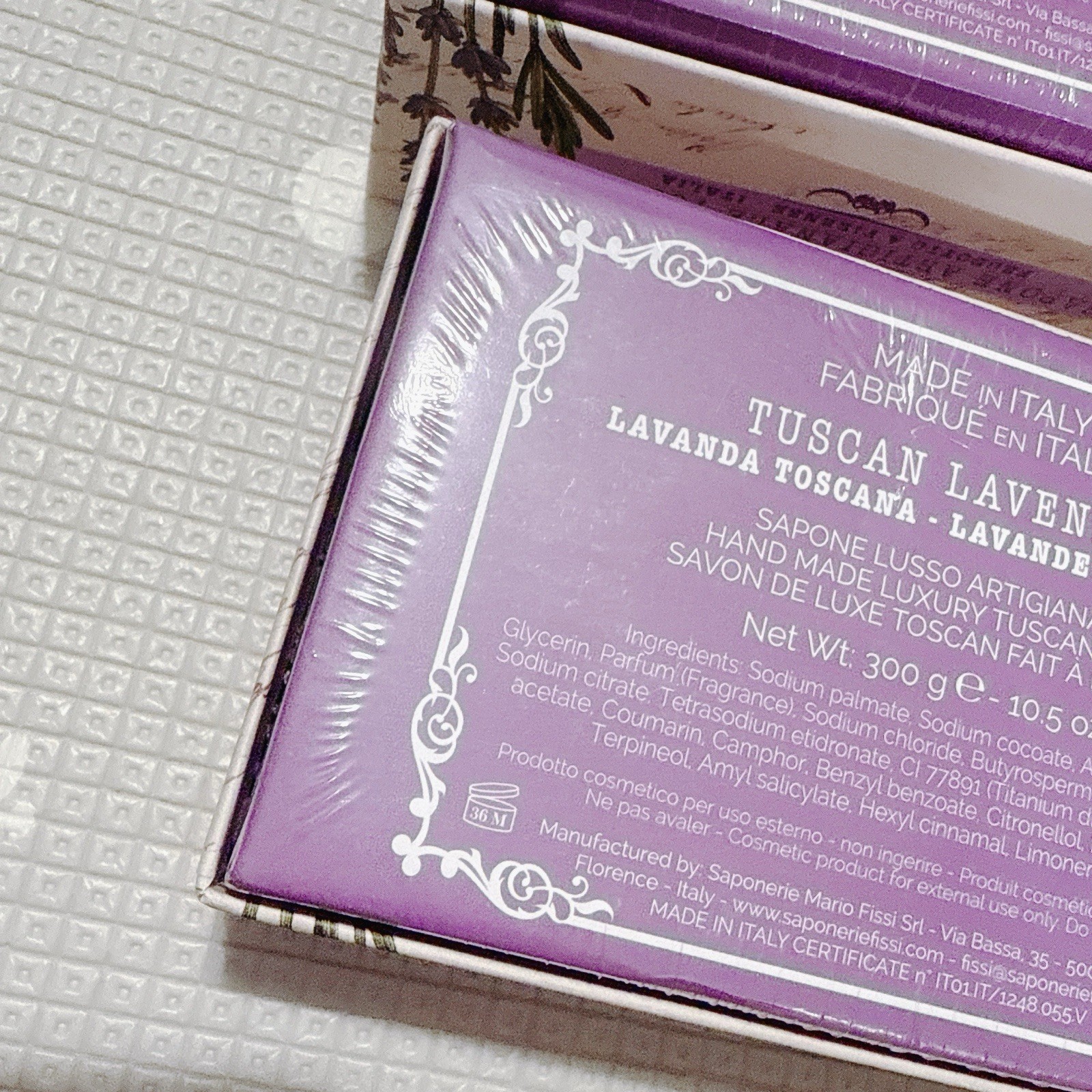 2 pcs SAPONERIE MARIO FISSI SRL 10.5 OZ Bar Soap: Tuscan Lavender Box Sealed