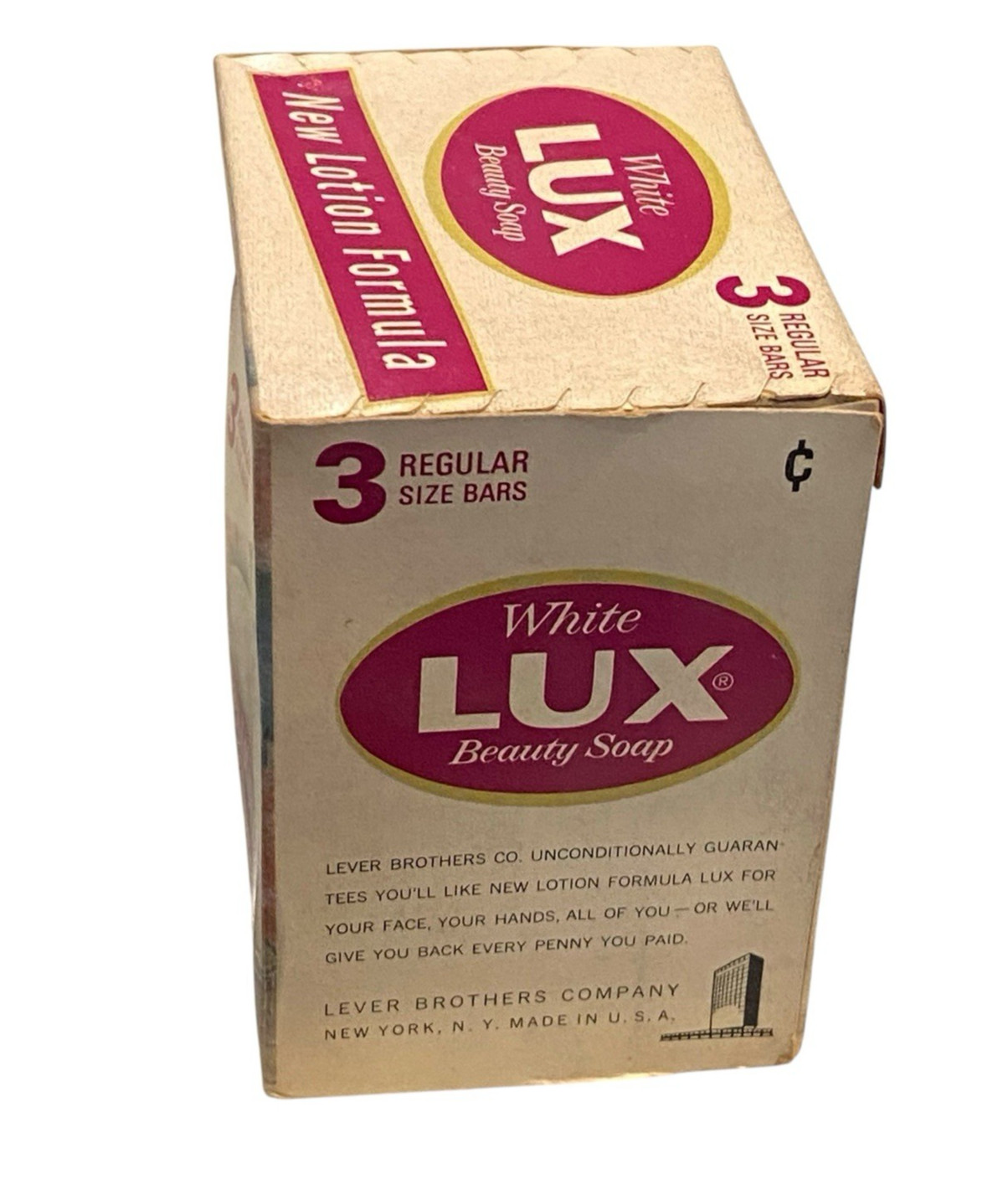 NOS LUX White Beauty Bar Soap Discontinued NOS Sealed Box Regular Size Vintage