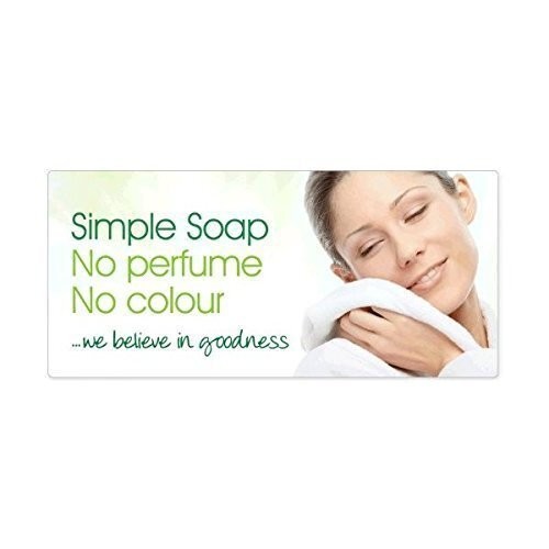 Simple Pure Soap for Sensitive Skin Twin Pack, 100 Gram / 4 Ounce Bars (Pack of