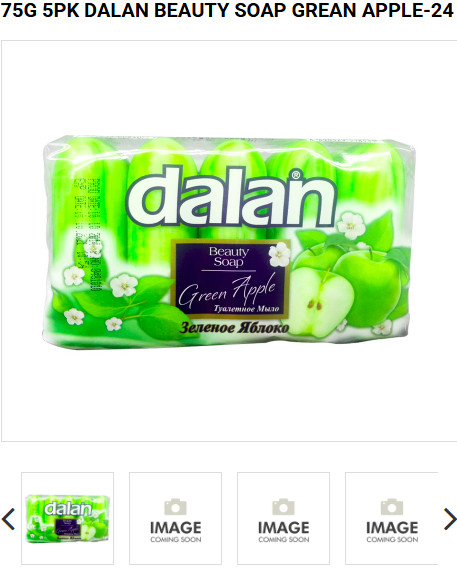 5PCS SET 2PK DALAN BEAUTY SOAP GREEN APPLE
