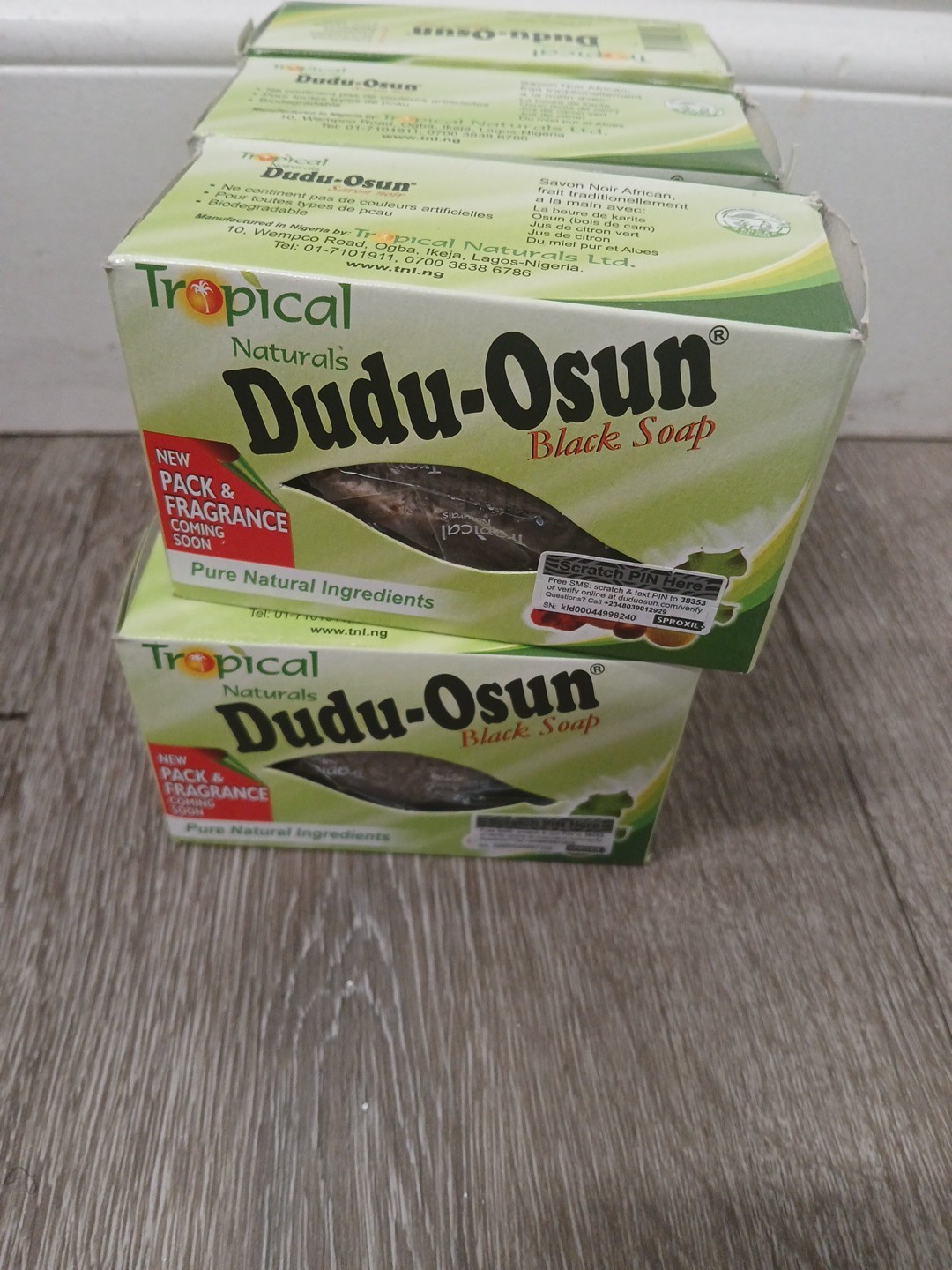 6 Bars Pack Dudu-Osun African Black Soap All Tropical Natural Ingredients 150g