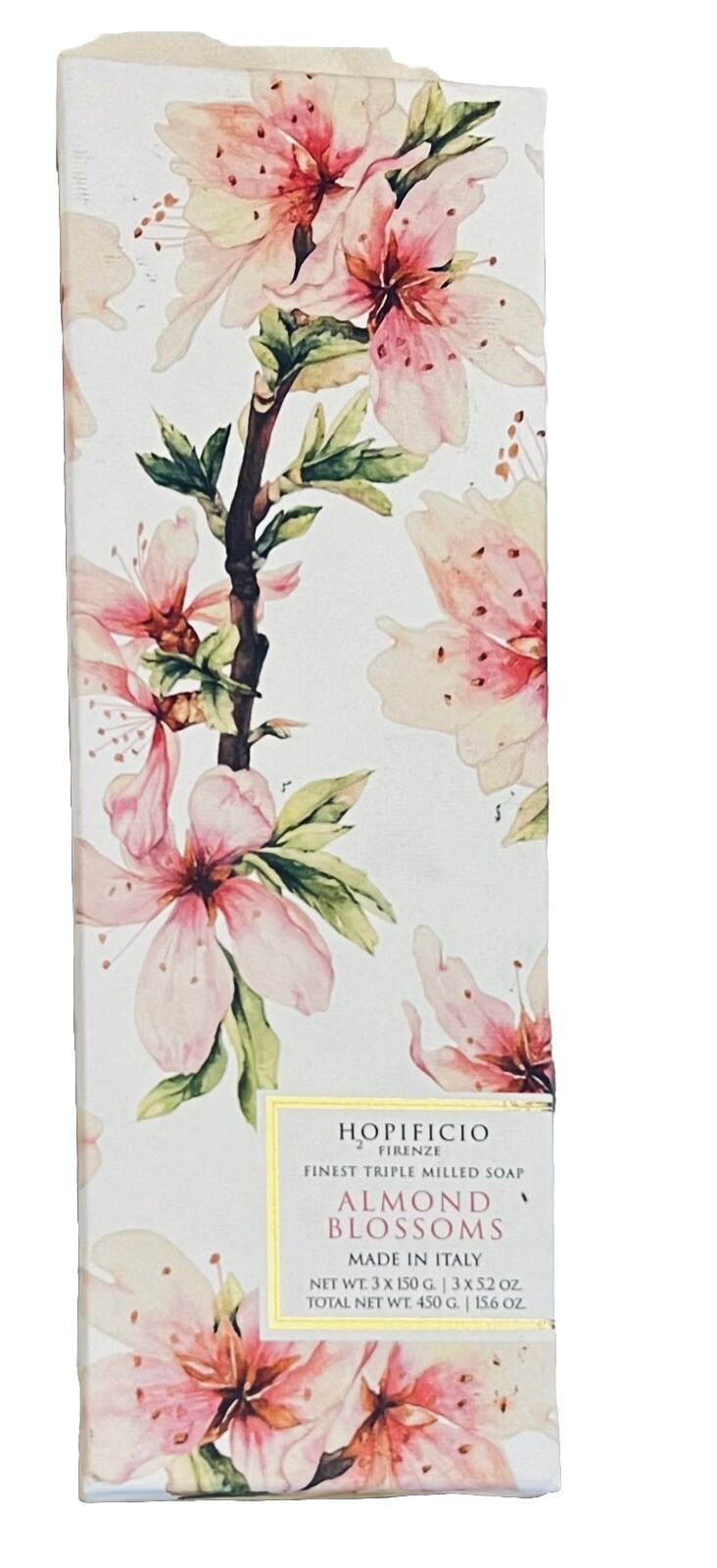 Hopificio Finest Triple Milled Soap Almond Blossoms Made In Italy 3 Bars 5 oz ea