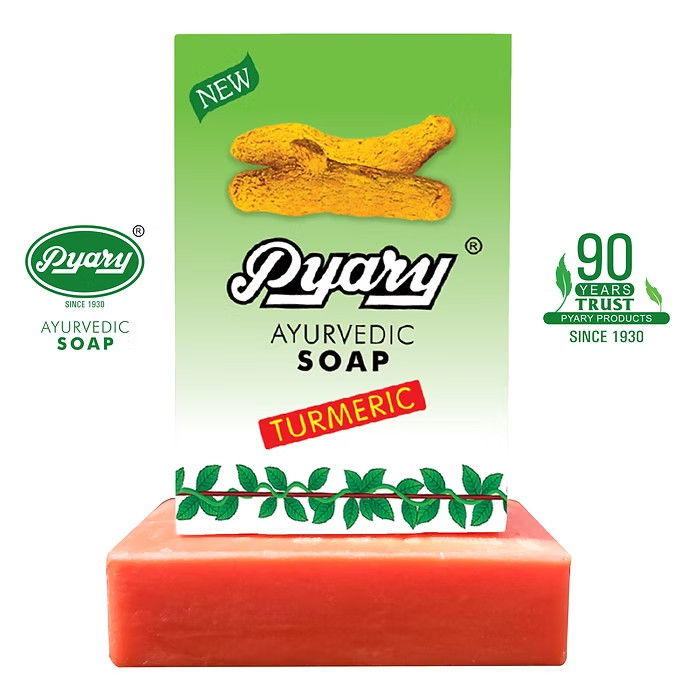 Pyary Ayurvedic All Natural Turmeric Soap Pack of 12- from Authorized Reseller