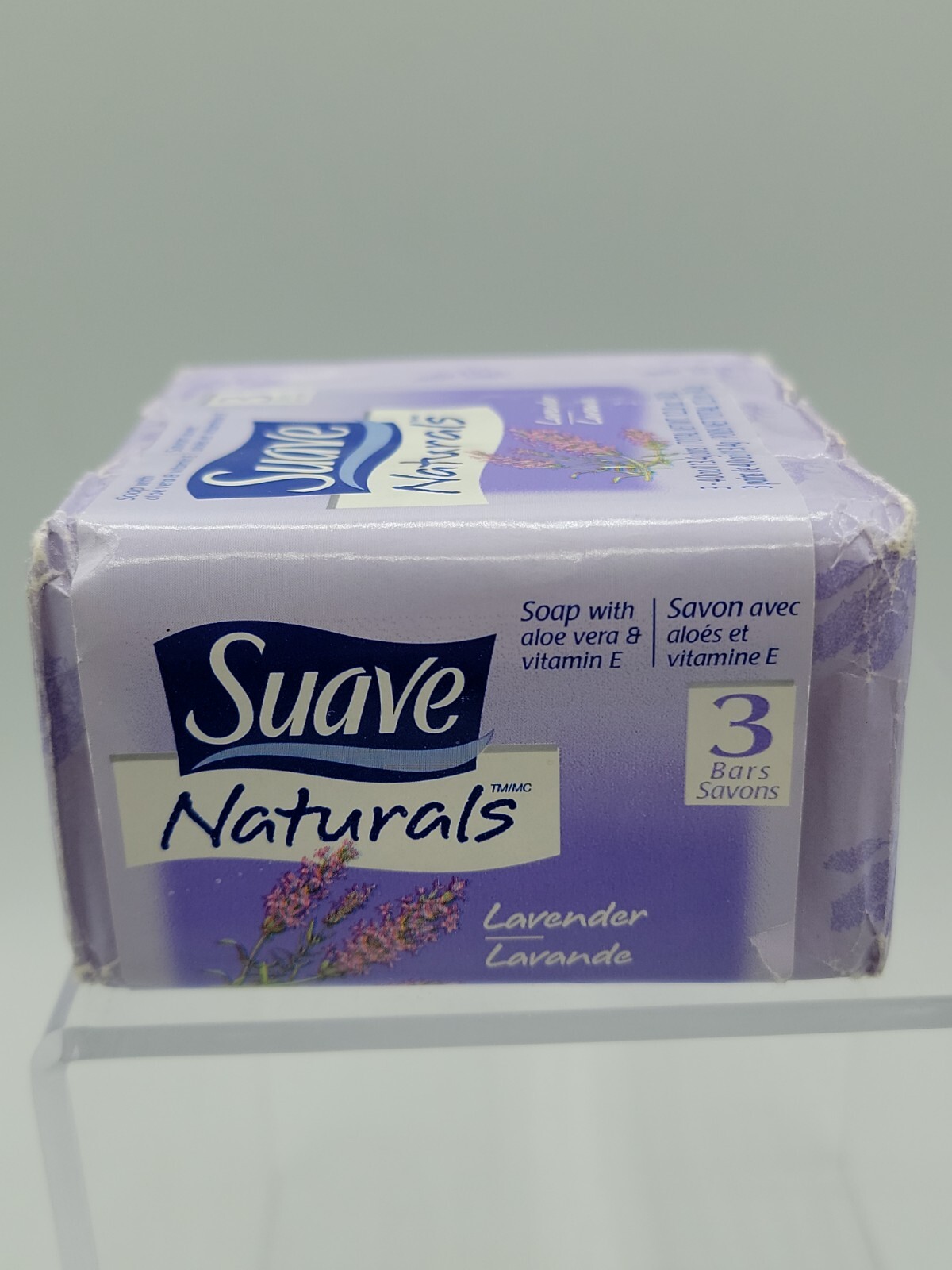 Suave Naturals Soap With Alo Vera & Vitamin E Lavender Fragrance 3 Bar Pack NOS