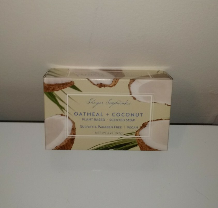 Shugar Soapworks Oatmeal Coconut Vegan Plant Base Soap 6.25oz New