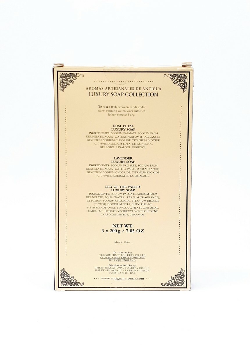 AAA Aromas Artesenales de Antigua Rose Petal Lavender Lily of the Valley Soap Se
