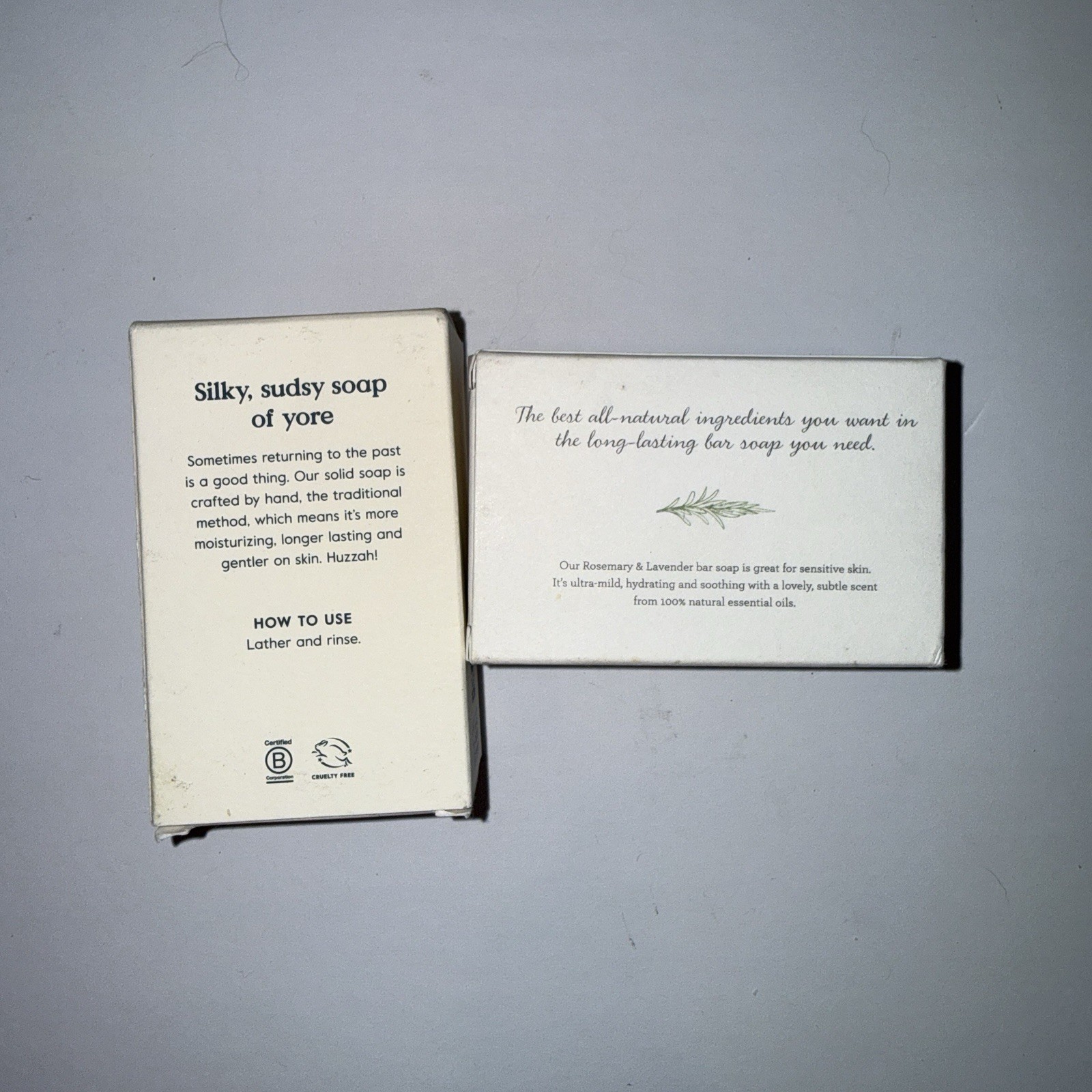 Grove Collaborative Handcrafted Bar Soap Lot of 3 Lavender & Rosemary 4oz Each