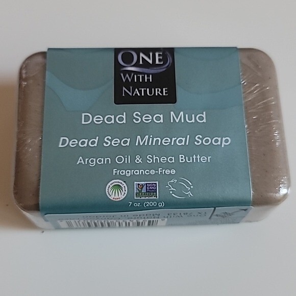 One With Nature Argan Oil & Shea Butter Dead Sea Mineral Mud Soap – 7 oz.